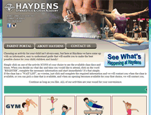 Tablet Screenshot of haydensgym.com